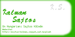 kalman sajtos business card